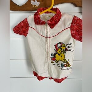 Vintage kids western romper